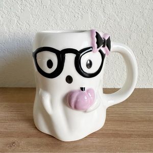 Halloween Large Girl Ghost Mug With Glasses